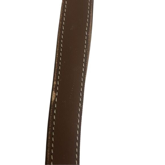 Vintage Dooney & Bourke Women's Croc Embossed Leather Tote Shoulder Bag Brown - Picture 10 of 11